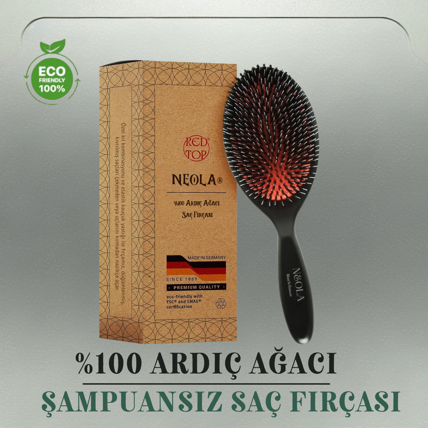 Şampuansız Saç Fırçası %100 Ardıç Kılı