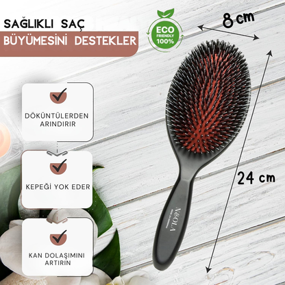 Şampuansız Saç Fırçası %100 Ardıç Kılı